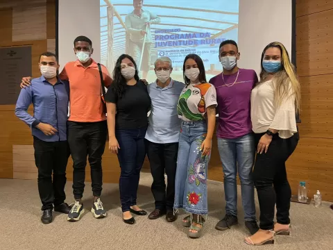 Lançamento do programa Juventude Rural, em Vitória (uso de máscara obrigatório durante pandemia Covid-19)